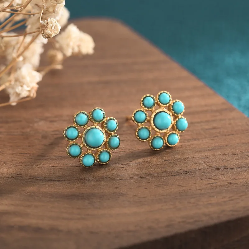 Women'S Ear Accessories - Turquoise Jade Earrings Charm Lucky Accessories