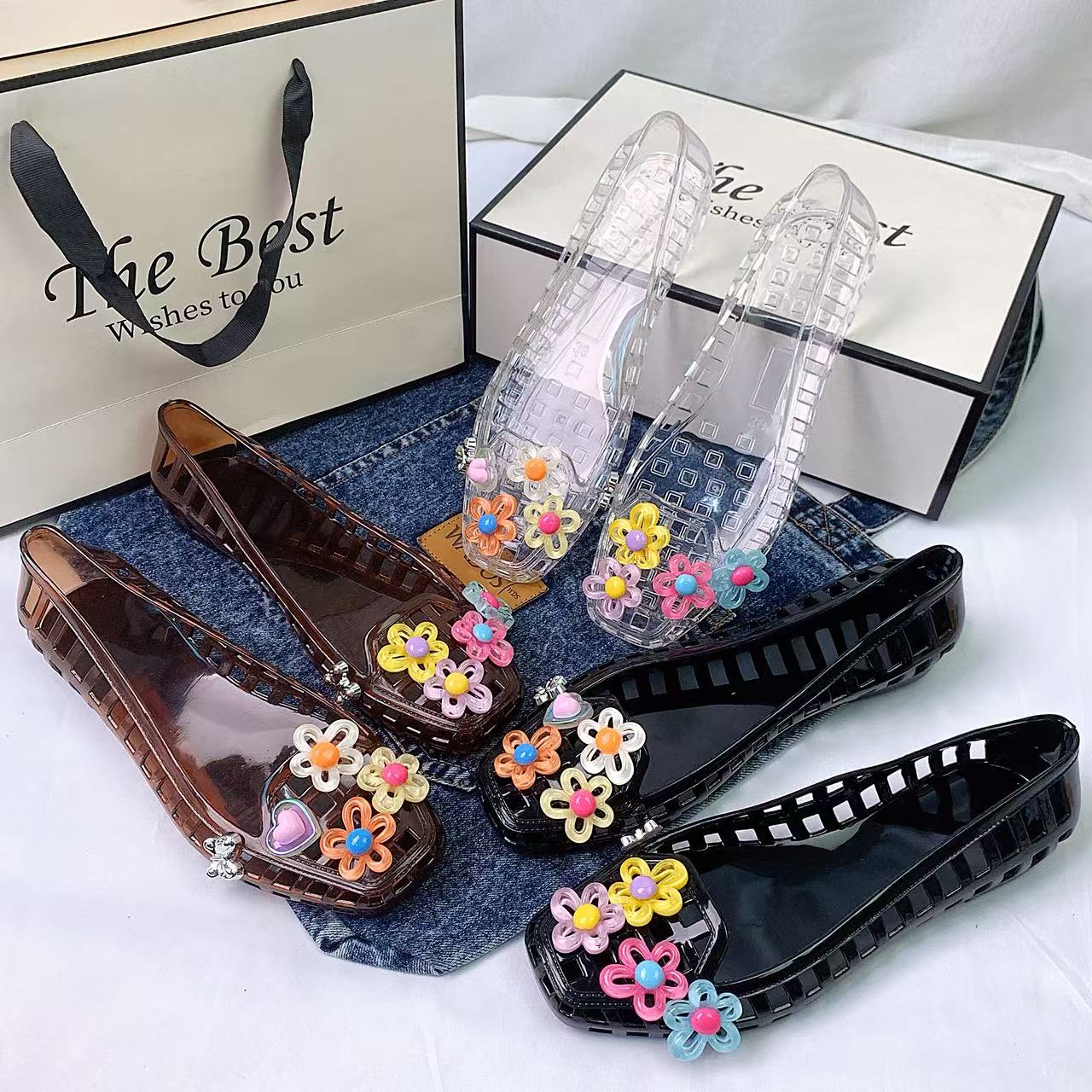 Women'S Accessories For Shoes - Fashionable Women's Shoes Jelly Crystal Shoes