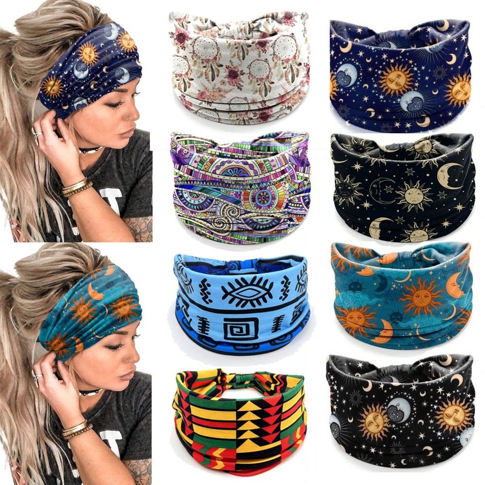 Women'S Yoga Accessories - New Elastic Wide Headbands Vintage Knot