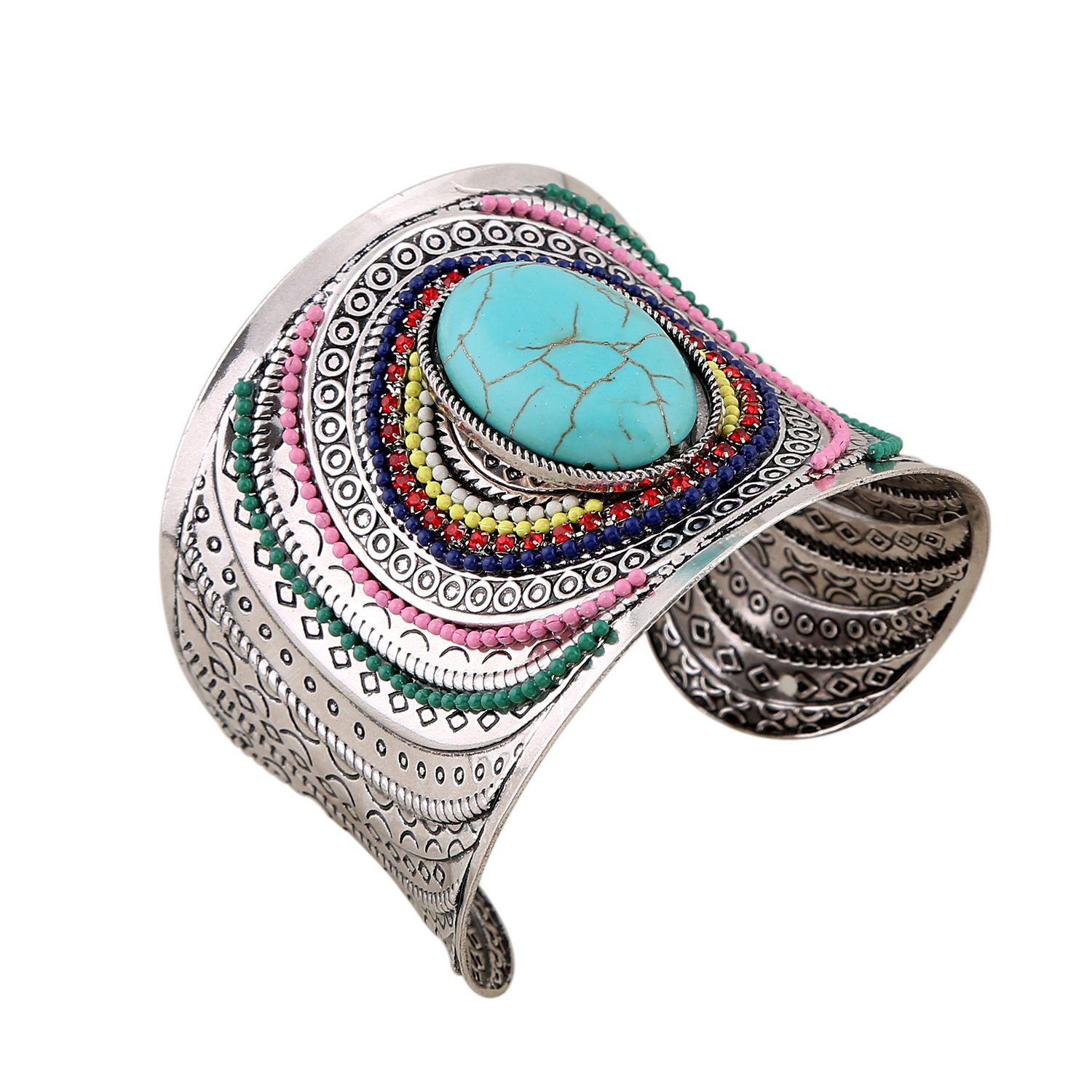Women Accessories Nepal - Handmade Intricately Carved Nepal Ethnic Cuff