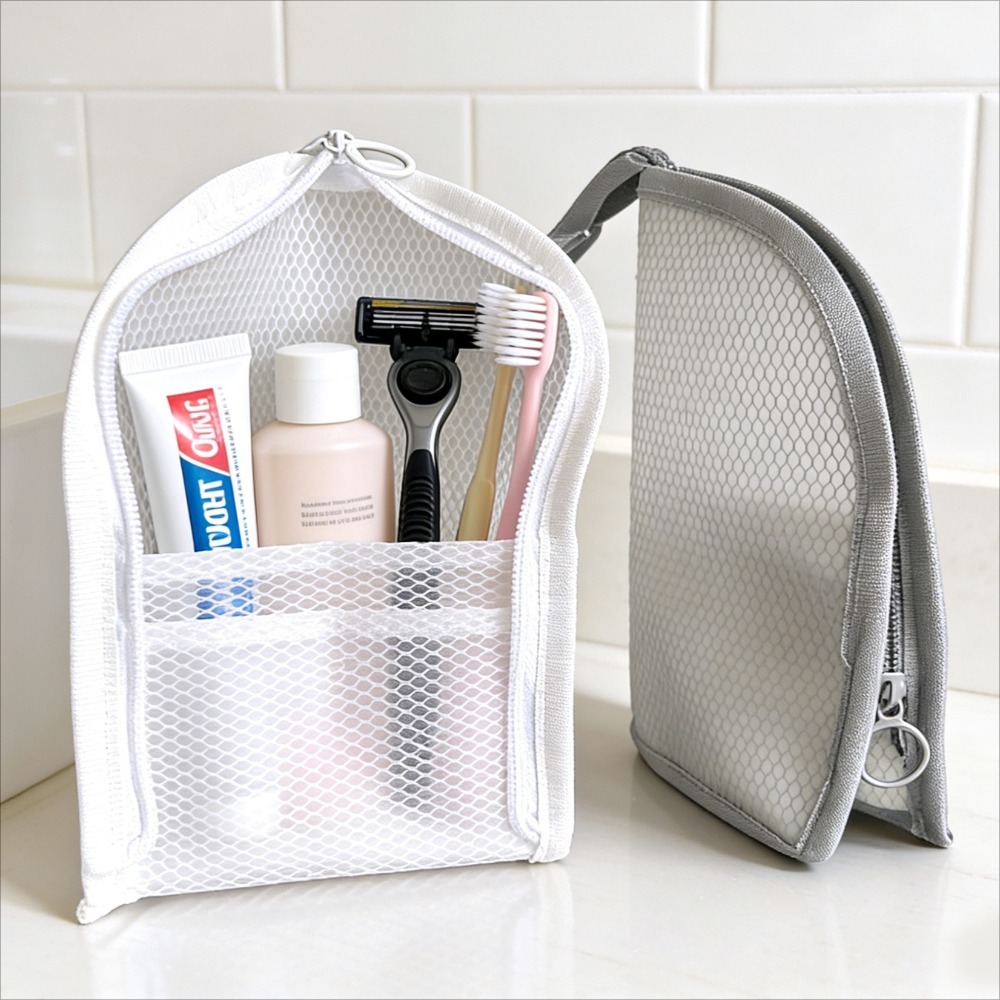 Women Accessories Organizer - Mesh Toiletry Bag Breathable Quick Dry