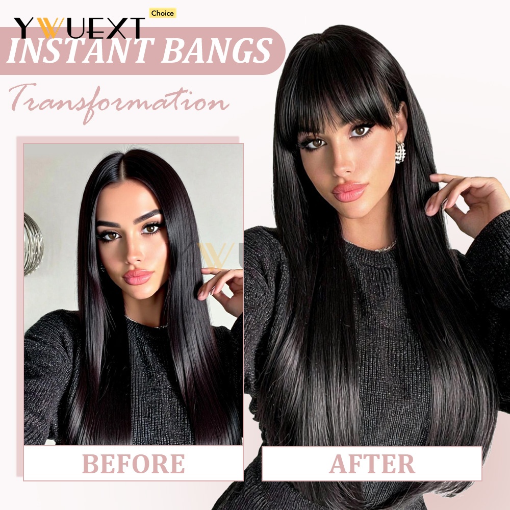Clip In Human Hair Bangs Strai - Women Accessories Clearance recension och pris