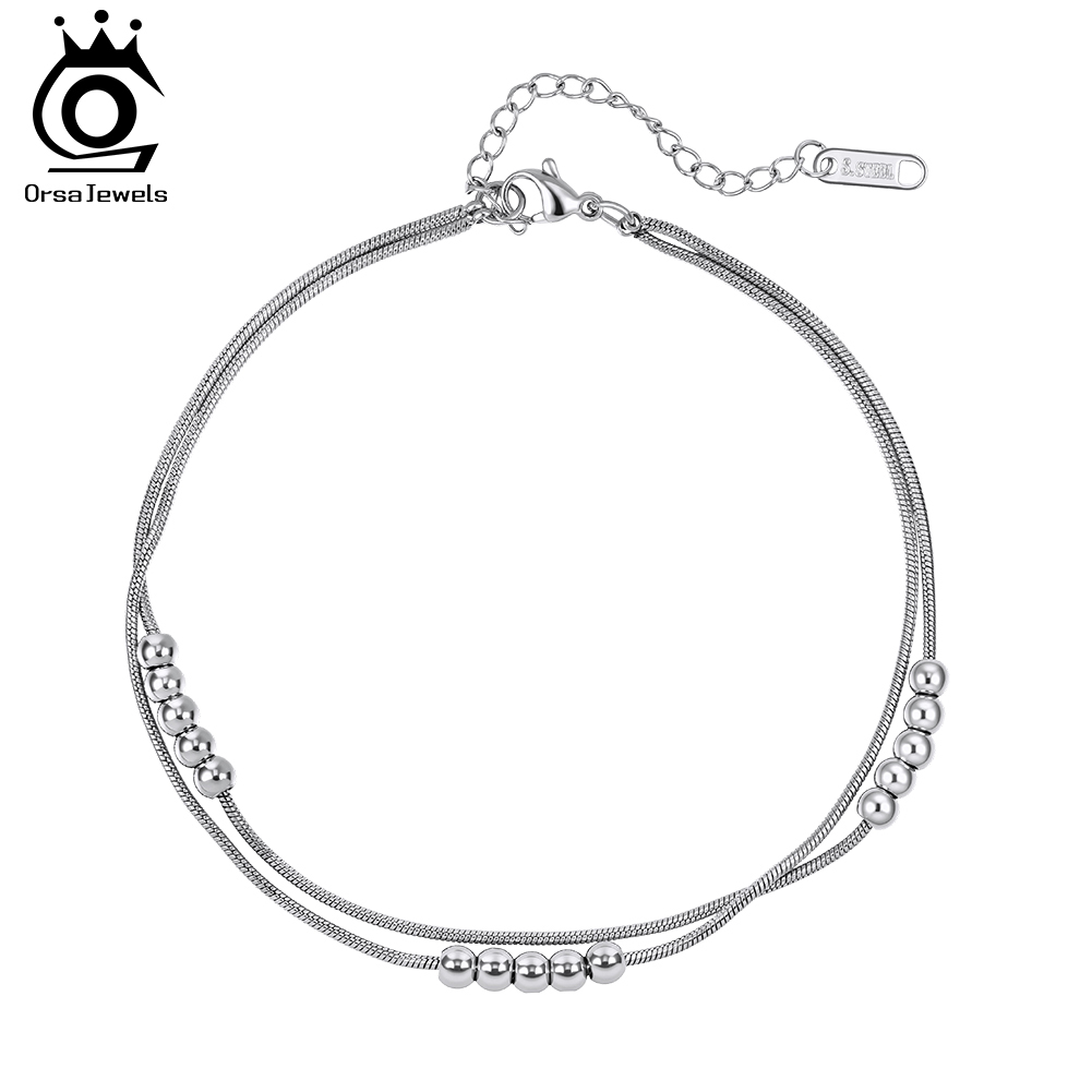 ORSA JEWELS Vintage Layered An - Beaded Anklet Chain recension och pris