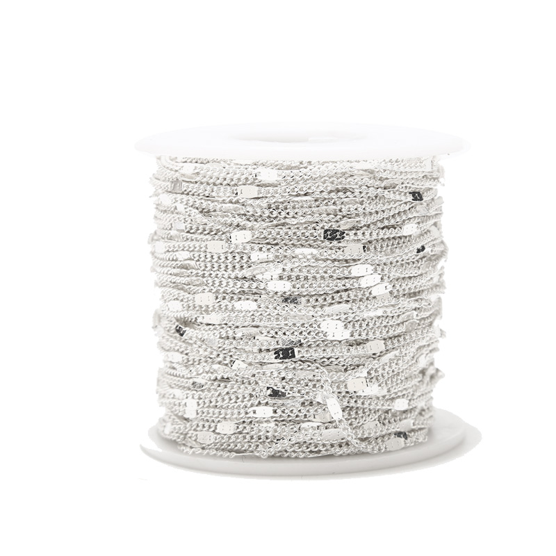 2 Meters Stainless Steel Silve - Beaded Anklet Chain recension och pris