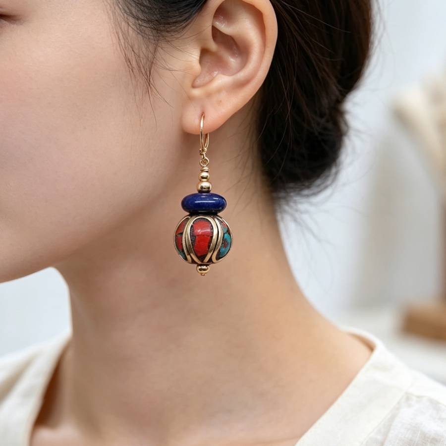 Dangling Handmade Nepal Blue L - Women Accessories Nepal recension och pris