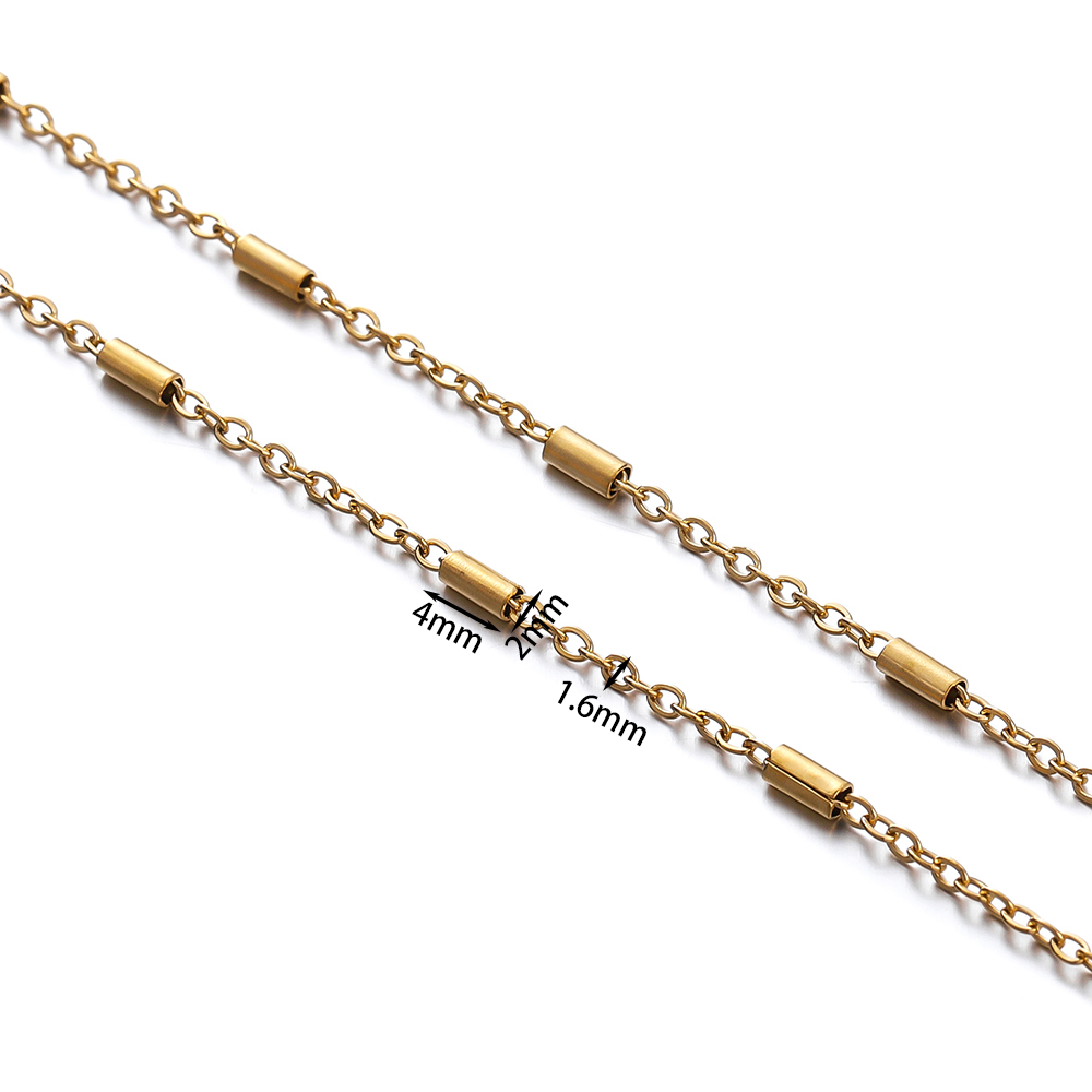 2Meters Stainless Steel Chain  - Beaded Anklet Chain recension och pris