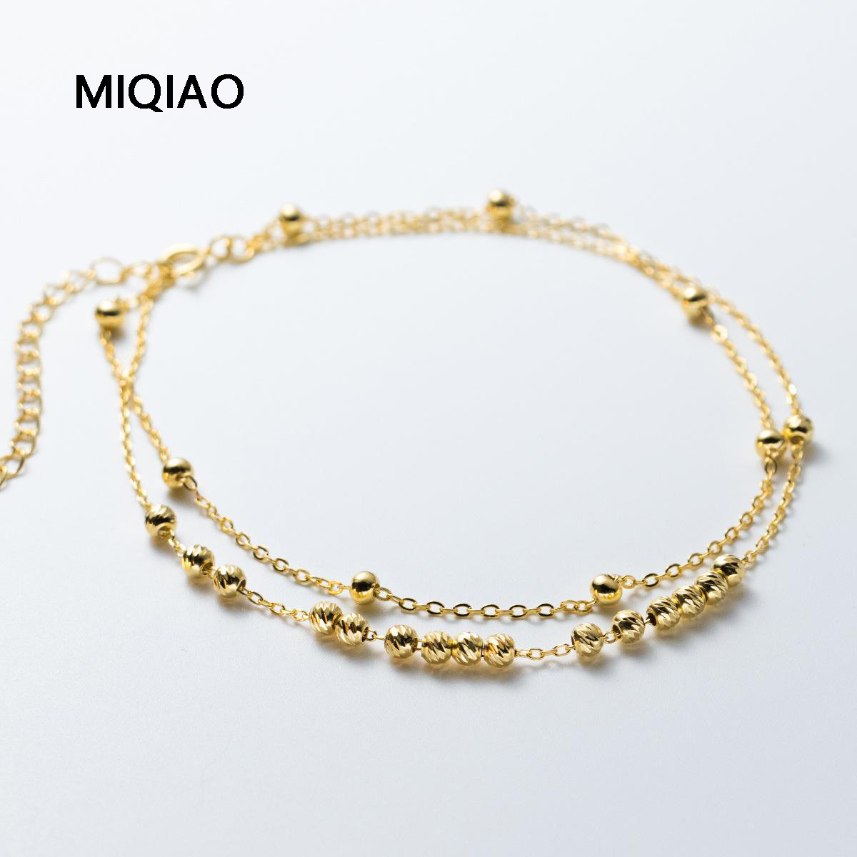 MIQIAO 925 Sterling Silver Ank - Beaded Anklet Chain recension och pris