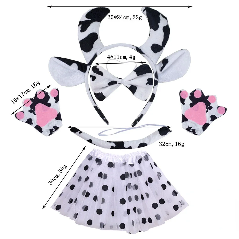 Milk Cow Costume Set Ears Head - Women'S Ear Accessories recension och pris
