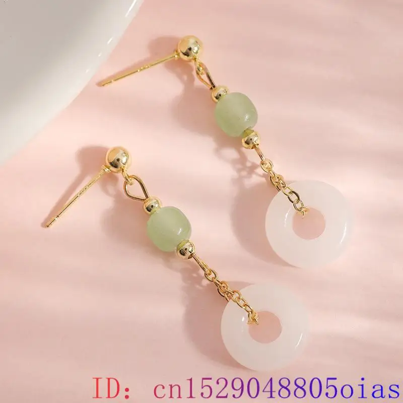Natural Real Jade Ring Earring - Women'S Ear Accessories recension och pris