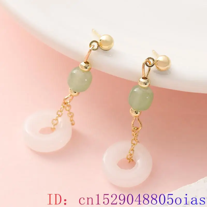 Natural Real Jade Ring Earring - Women'S Ear Accessories recension och pris