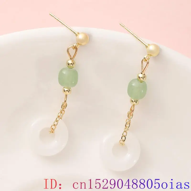 Natural Real Jade Ring Earring - Women'S Ear Accessories recension och pris