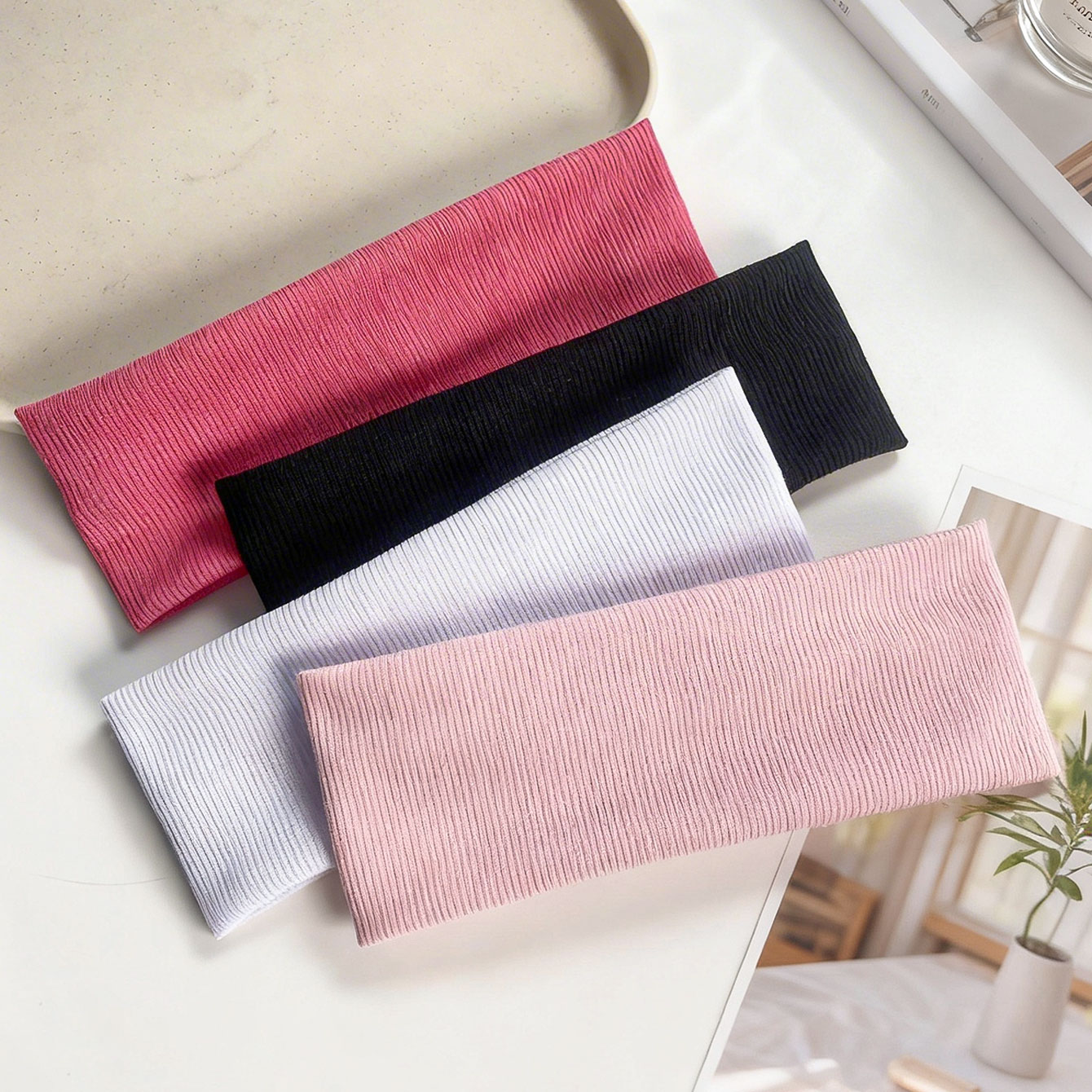 4pcs Wide ribbed elastic headb - Women'S Yoga Accessories recension och pris