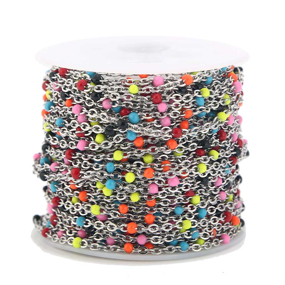 2mm Width 2M Stainless Steel C - Beaded Anklet Chain recension och pris