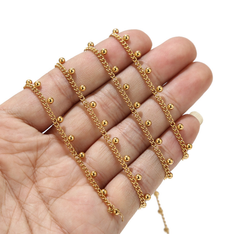 1 Meter Stainless Steel Drop B - Beaded Anklet Chain recension och pris