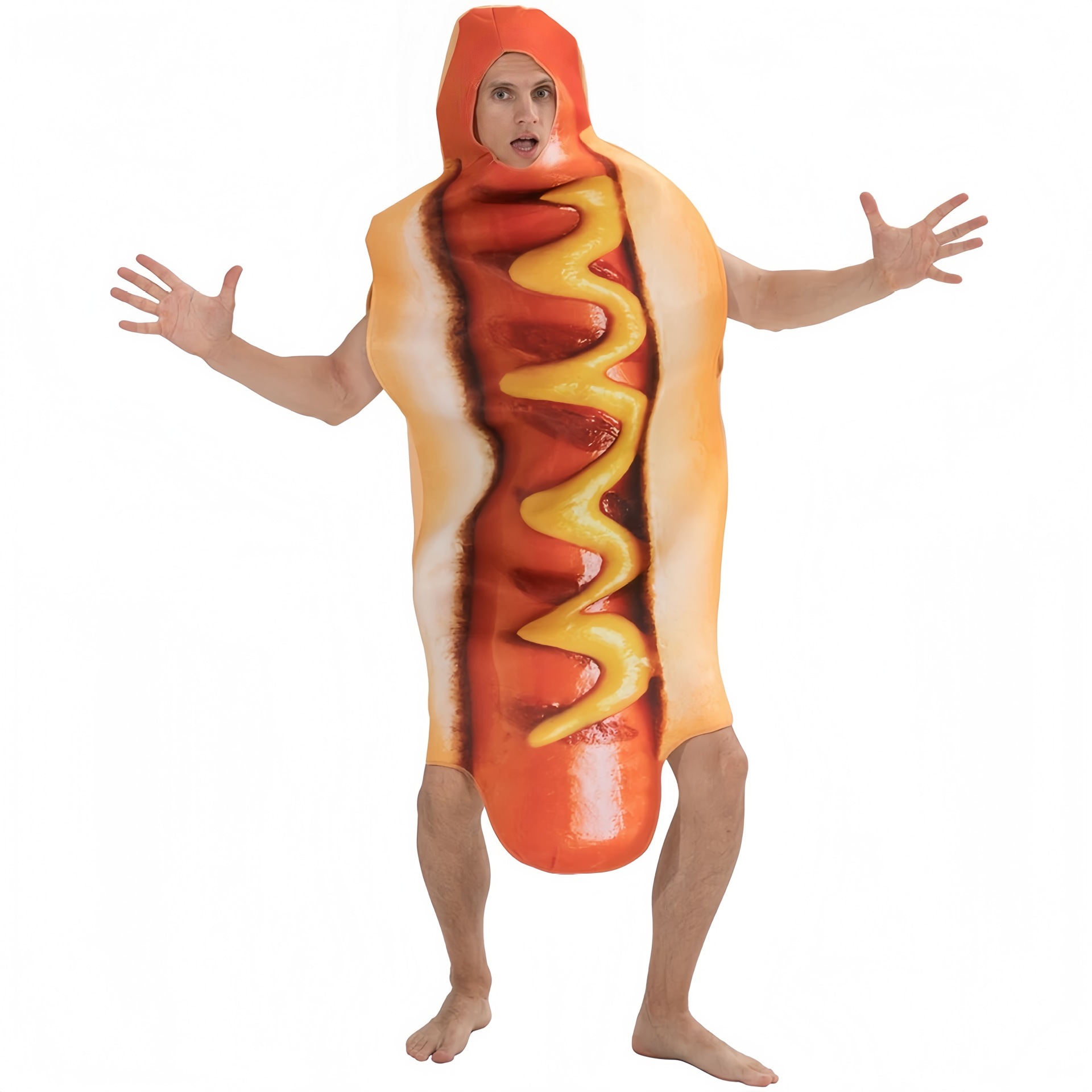 Funny 3D Print Hot Dog Hooded  - Women'S Vacation Accessories recension och pris