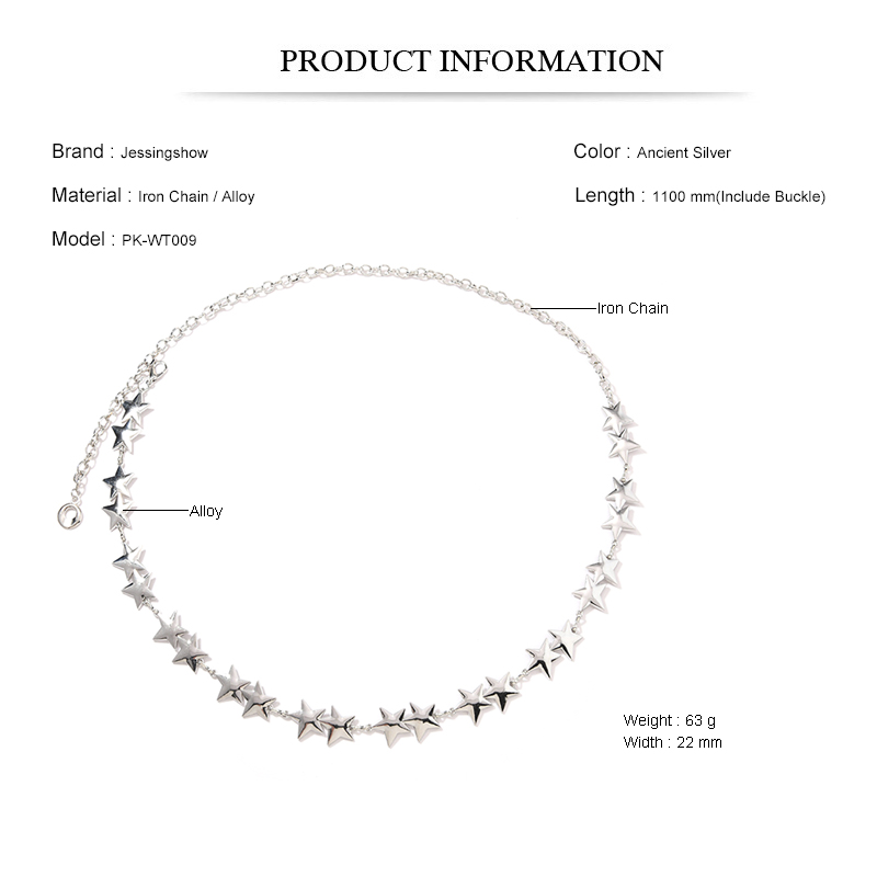 New Alloy Five-Point Star Wais - Women Accessories Pk recension och pris