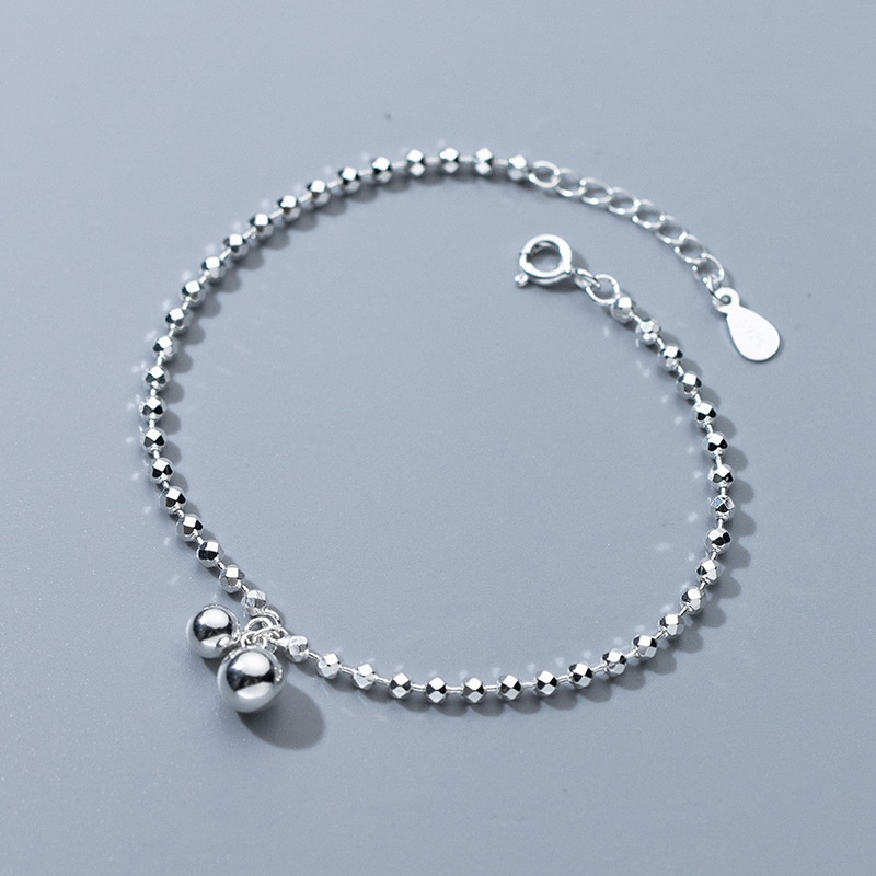 925 Sterling Silver Diamond-Cu - Beaded Anklet Chain recension och pris