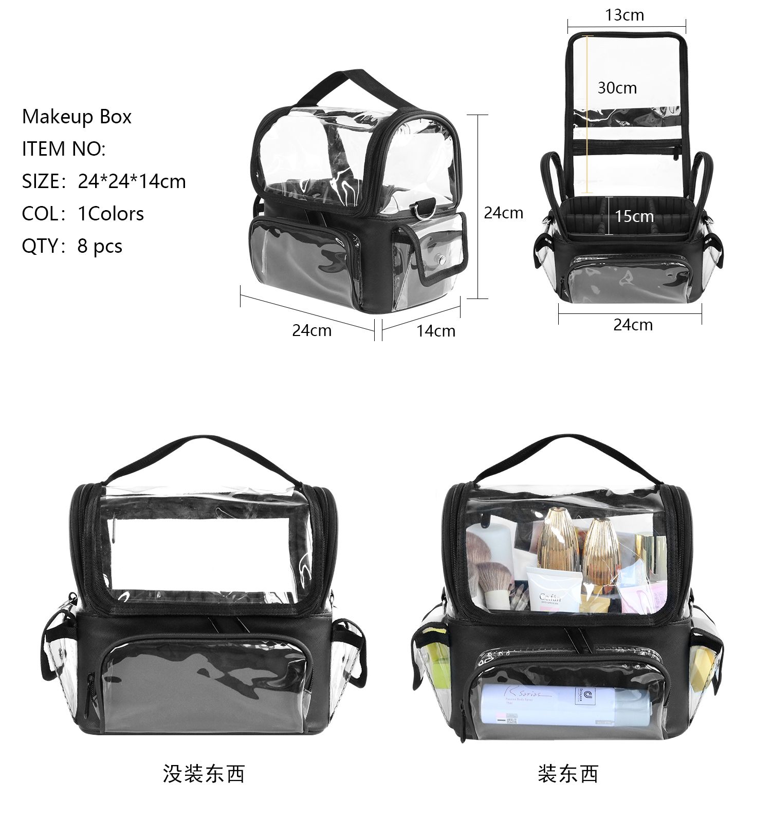 Makeup Brush Holder Backpack M - Women Accessories Organizer recension och pris
