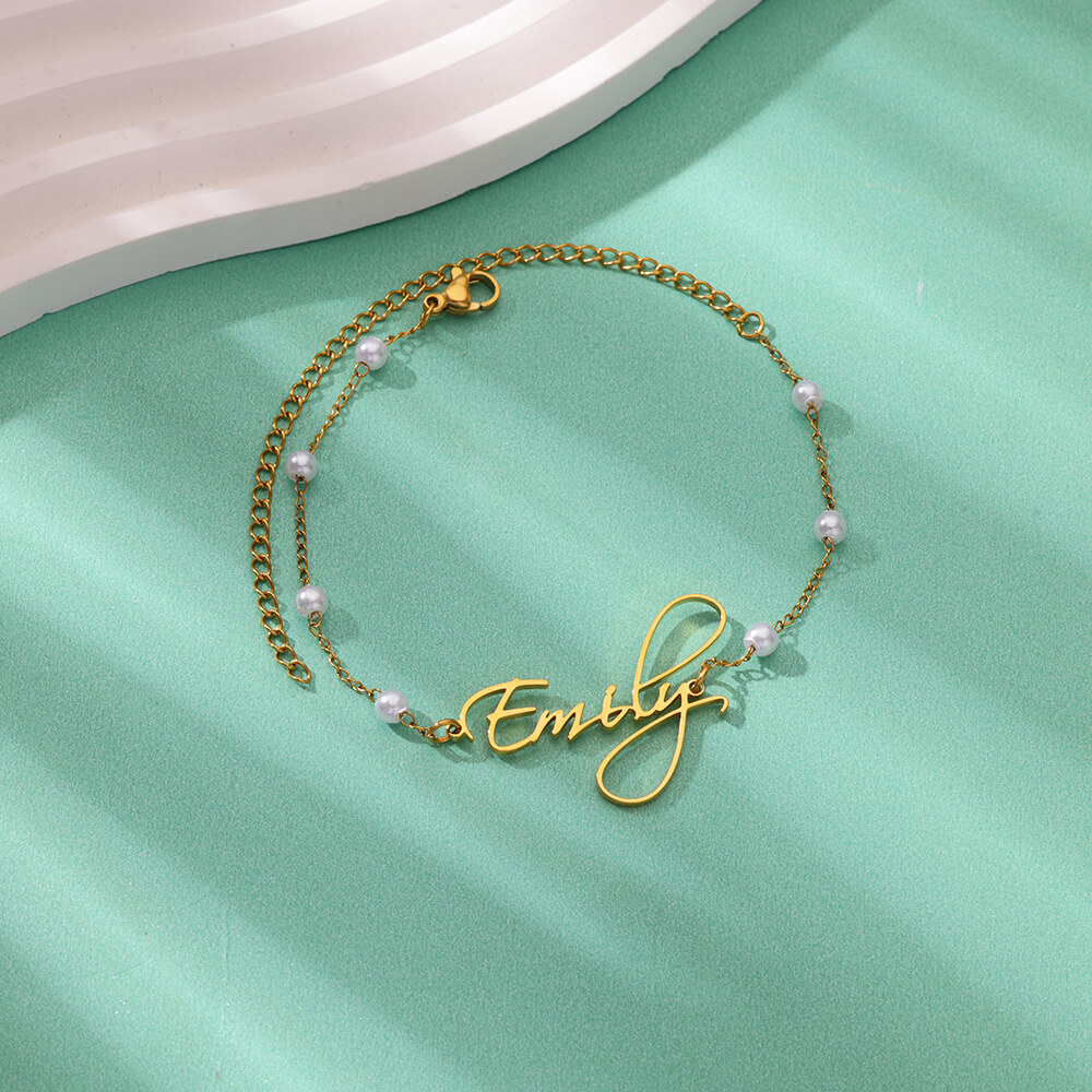 Custom Name Anklets For Women  - Beaded Anklet Chain recension och pris