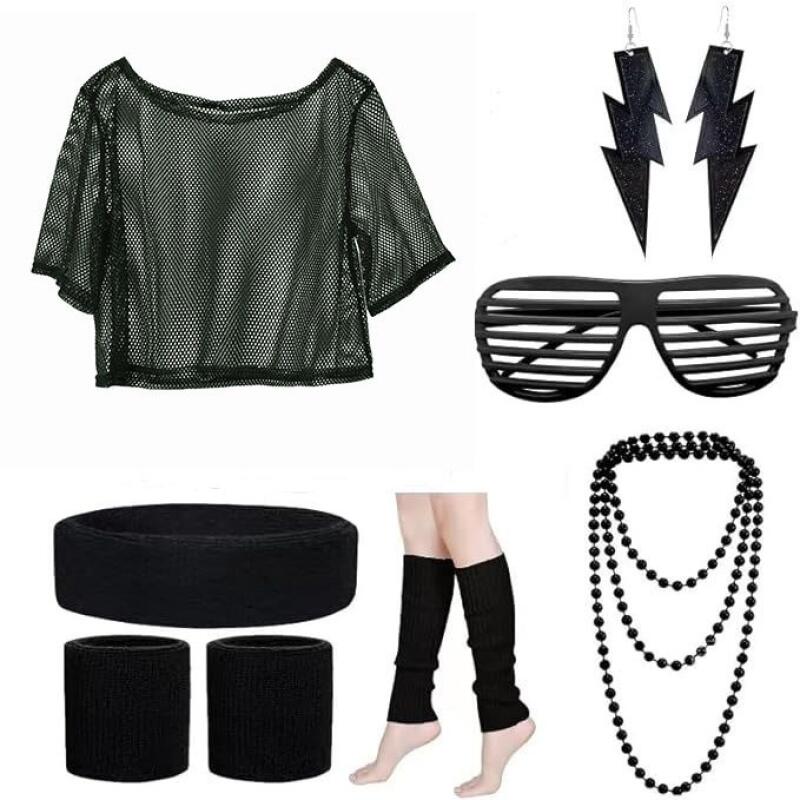 80s Hippie Disco Outfit Set Ne - Women'S Vacation Accessories recension och pris
