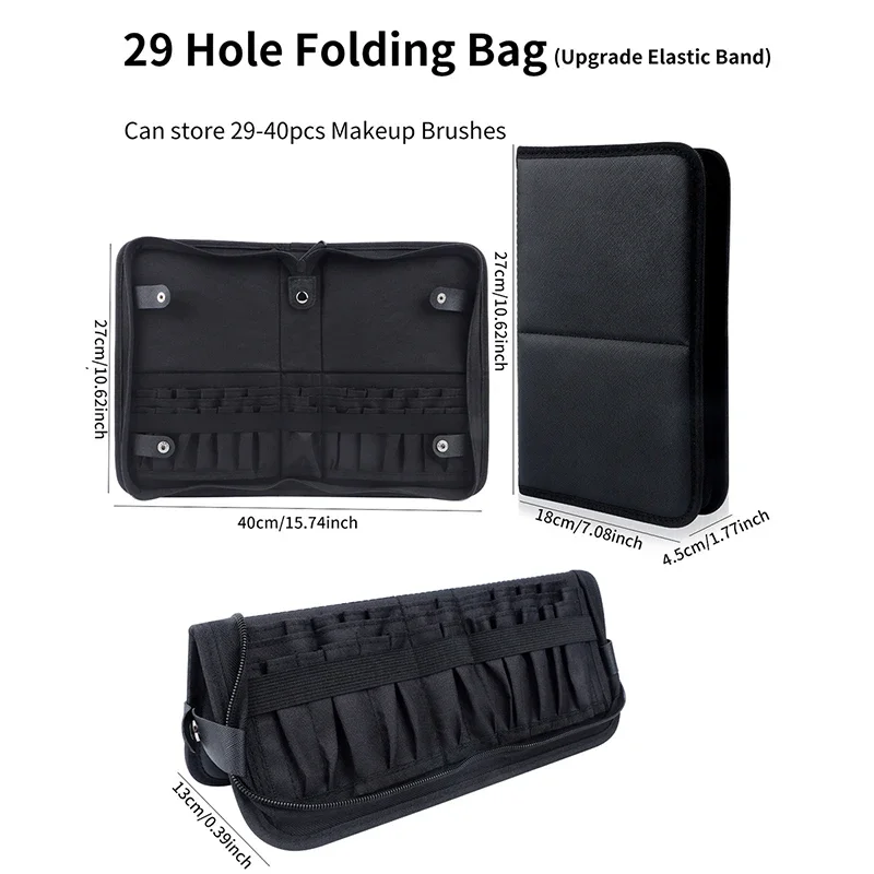 29/23 Holes Foldable Makeup Br - Women Accessories Organizer recension och pris