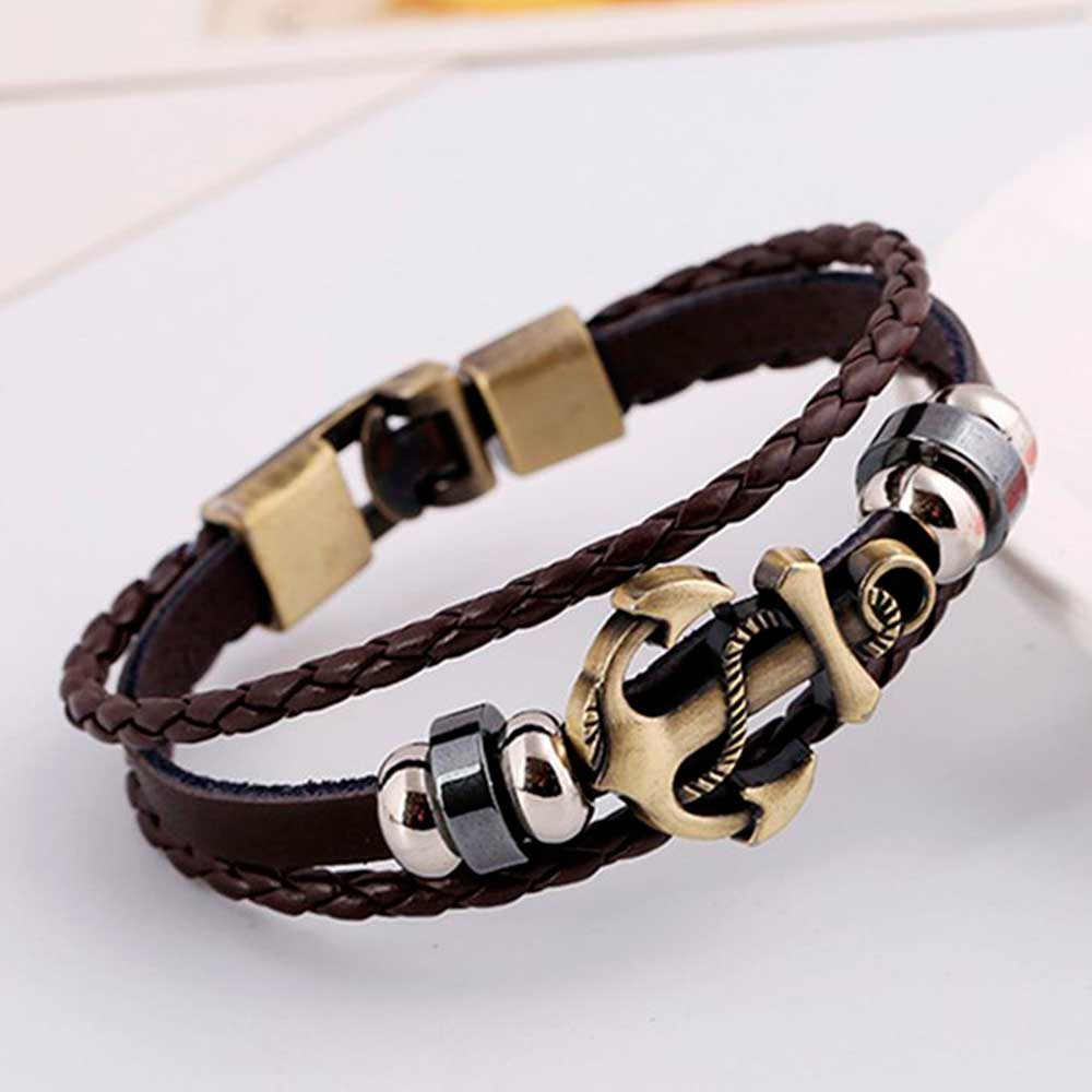 Multi Layered Vintage Leather  - Women Accessories Pk recension och pris
