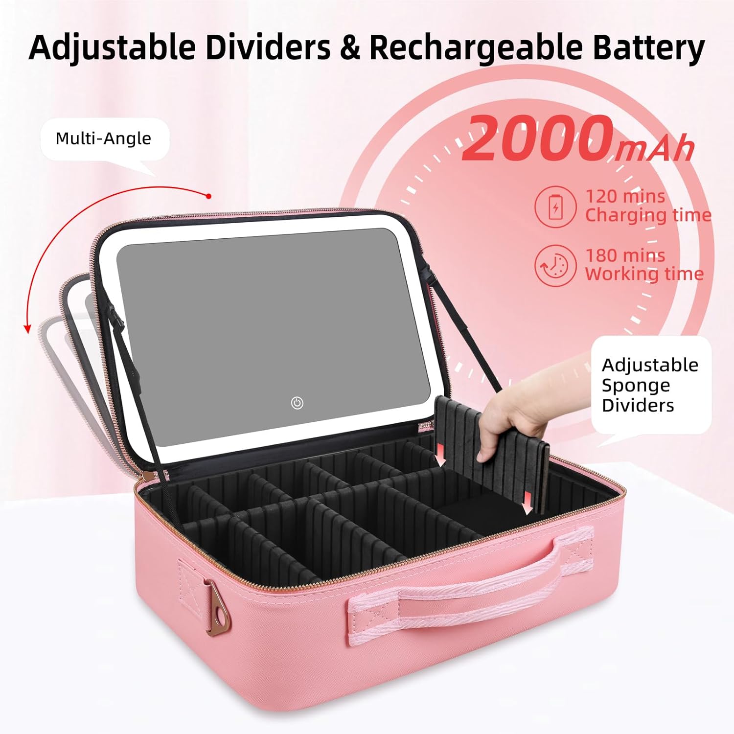 Large Capacity Makeup Bag 15'' - Women Accessories Organizer recension och pris