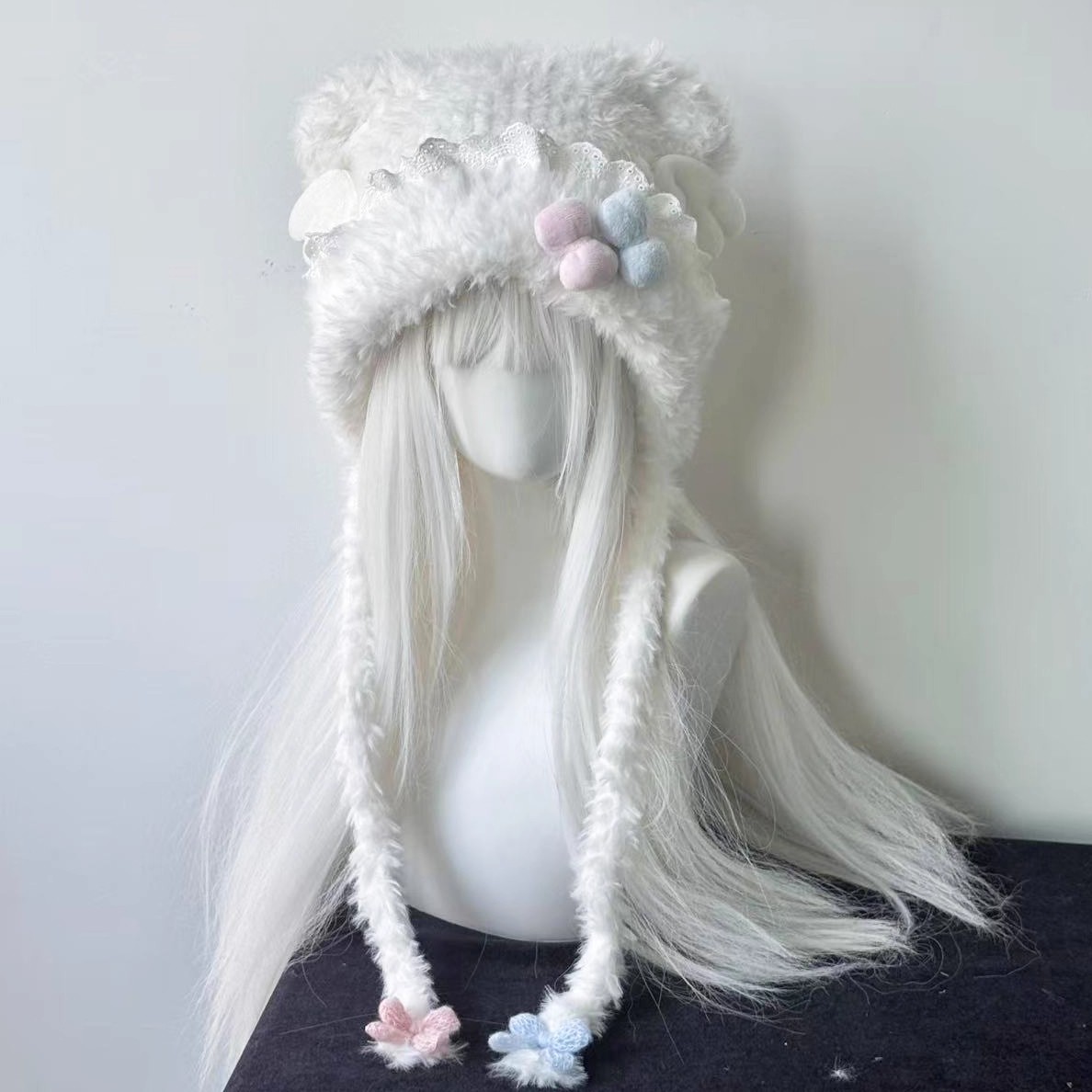 Pink and blue bow-knotted lace - Women'S Ear Accessories recension och pris